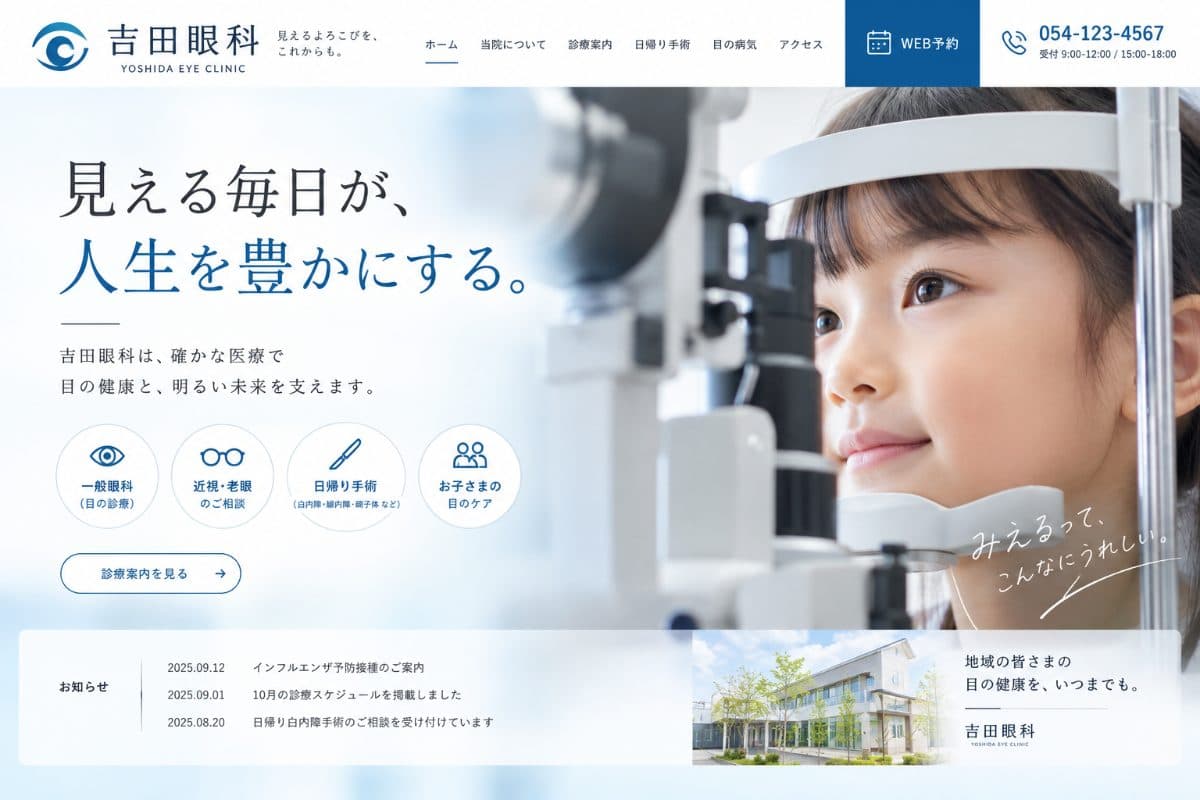 Y眼科様 Webサイト