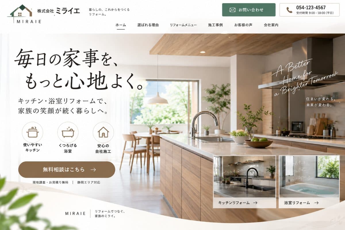 株式会社M様 Webサイト