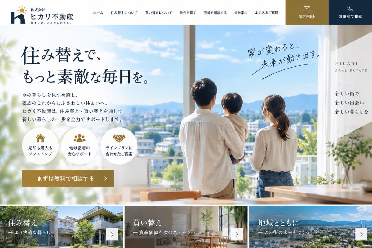 株式会社H不動産様 Webサイト