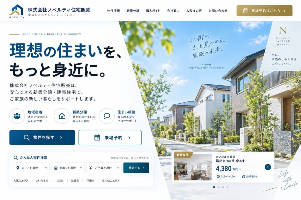 株式会社N住宅販売様 Webサイト