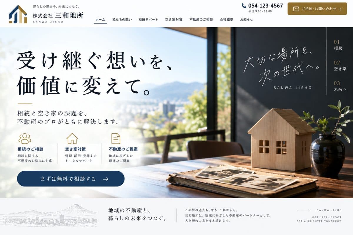 株式会社S地所様 Webサイト