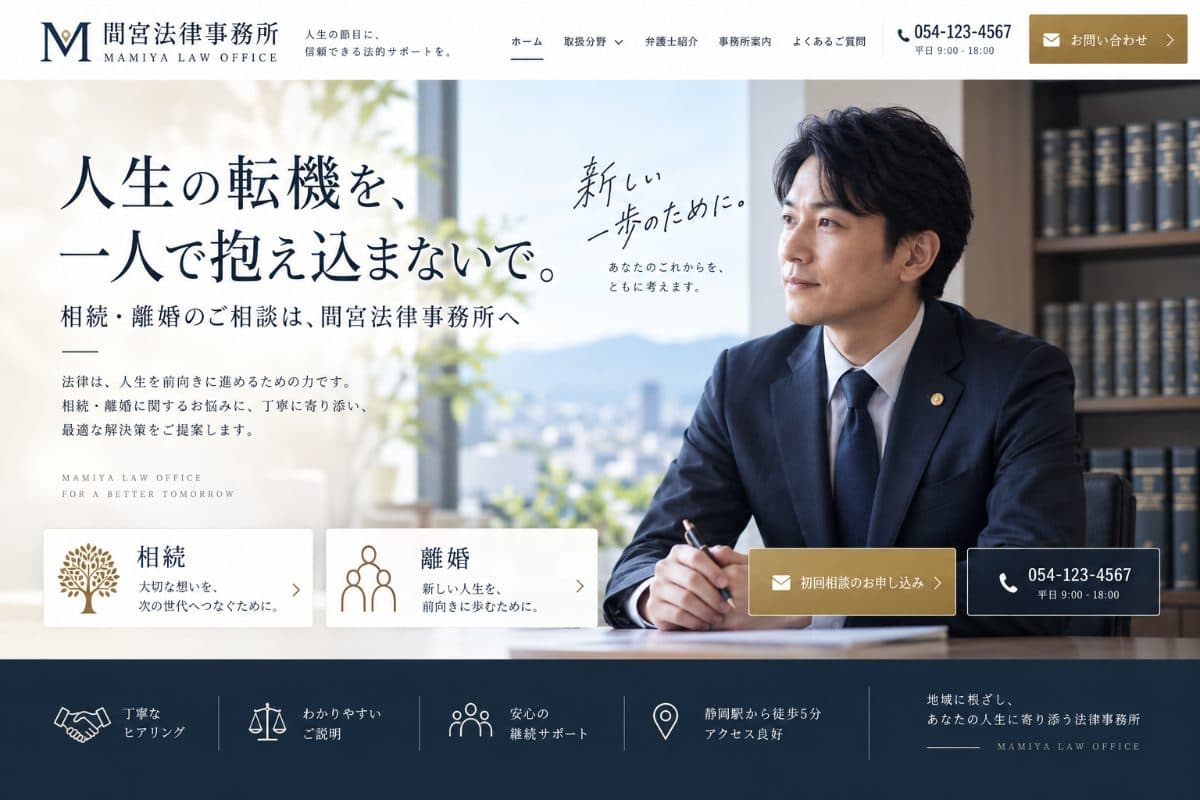 M法律事務所様 Webサイト